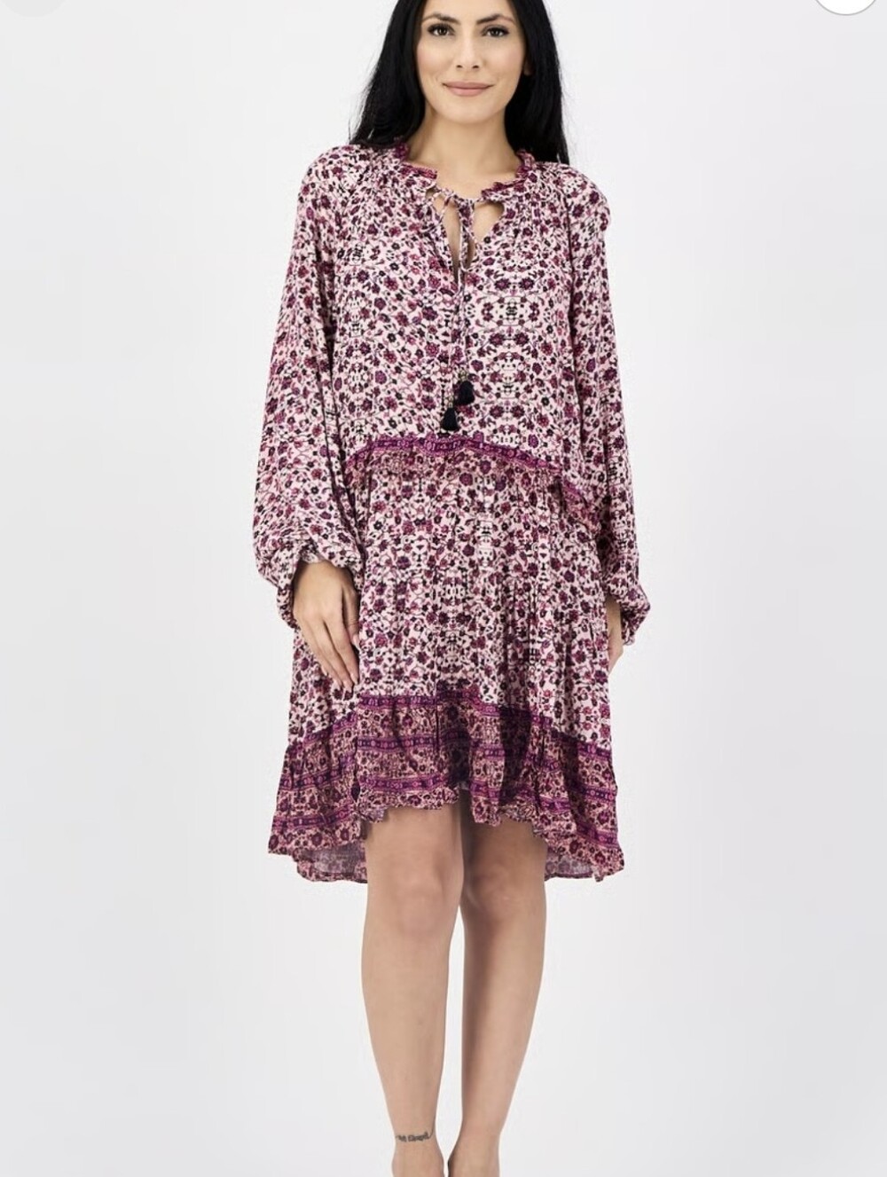 Boho Plus Size TIERED peasant Carolina dress Starling Reine Lightweight XXL New
